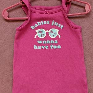 Carters, 6mos, pink onesie